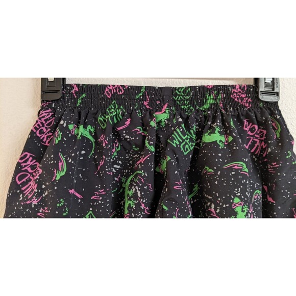GECKO Hawaii Neon Splatter Gecko Print Beach Pant 100% Nylon Size Small - Picture 7 of 13
